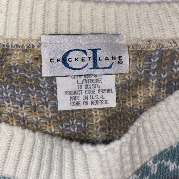 Vintage 80’s Cricket Lane Fair Isle sweater size large - Picture 4 of 4